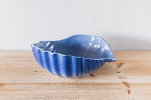 Plat coquillage bleu - plat,